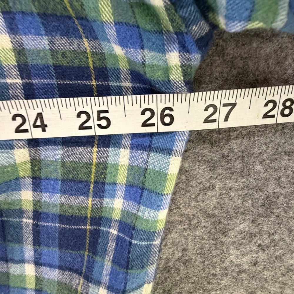 Vtg Gotkeys Unlimited Plaid Flannel Pullover Unisex OS Blue 1/4 Zip Cottage - Picture 6 of 12
